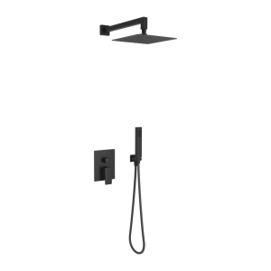 Unterputz Set Duschsystem Handbrause Armatur Dusche Regendusche Keria schwarz