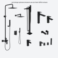 Unterputz Set Duschsystem Handbrause Armatur Dusche Regendusche Keria schwarz (id: 2267)