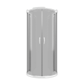Duschkabine + Duschwanne U Form 100x80 Duschtasse Halbkreis Duschset Graphitglas (id: 2274)