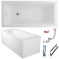 Badewanne Acrylwanne Tami Antirutsch 190x90 cm Rechteck + Antirutschoberfläche (id: 2275)