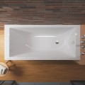 Badewanne Acrylwanne Tami Antirutsch 190x90 cm Rechteck + Antirutschoberfläche (id: 2275)