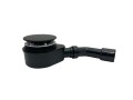 Ablaufgarnitur für Duschwanne Deckel schwarz black extra flach 60 mm Siphon ø90 mm Ablauf (id: 1551)