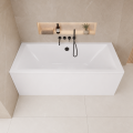 große Badewanne Tami 200x90 cm Antirutsch Acrylwanne Rechteck (id: 2278)