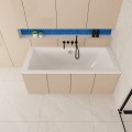 große Badewanne Tami 200x90 cm Antirutsch Acrylwanne Rechteck (id: 2278)