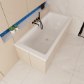 große Badewanne Tami 200x90 cm Antirutsch Acrylwanne Rechteck (id: 2278)