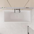 große Badewanne Tami 200x90 cm Antirutsch Acrylwanne Rechteck (id: 2278)