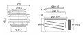 Duschkabine U Form + Duschwanne 100 x 80 cm Halbkreis Duschset schwarz Siphon (id: 2280)
