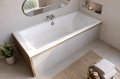 Badewanne Acrylwanne Rechteck Tami 200 x 90 cm + ABLAGE BADEWANNENBRETT BAMBUS (id: 925)
