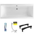 Badewanne Acrylwanne 190x90 cm Pryzmat + Ablauf Viega (id: 2026) ohne Verkleidung