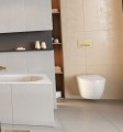 WC Schüssel 48 cm Hänge WC LUQA wandhängend spülrandlos 360° spin Spülsystem weiß Sitz