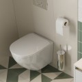 WC-Set Luqa Hänge WC Vorwandelement Unterputz Flaro Betätigungsplatte Chrom Sitz