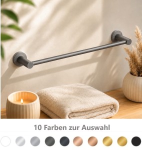 Handtuchhalter Wandhalter 40 cm Stange Modern Messing gold black chrom Top Qualität