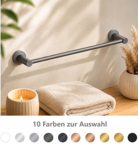 Handtuchhalter Wandhalter 40 cm Stange Messing gold black chrom Top Qualität (id: 2297)