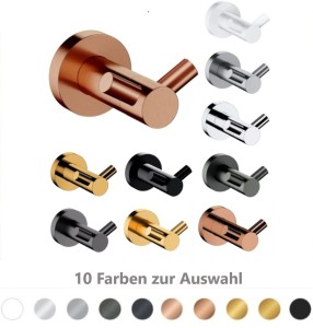 Doppelwandhaken Handtuchhalter Handtuchhaken Modern Messing Bad Farben TOP Qualität 