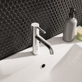 Waschtischarmatur Armatur Wasserhahn Badarmatur Delta Pi schwarz gold chrom TOP Qualität (id: 2300) chrom