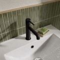 Waschtischarmatur Armatur Wasserhahn Badarmatur Delta Pi schwarz gold chrom TOP Qualität (id: 2300) schwarz matt