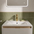 Waschtischarmatur Armatur Wasserhahn Badarmatur Delta Pi schwarz gold chrom TOP Qualität (id: 2300)