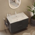 Waschtischarmatur Armatur Wasserhahn Badarmatur Delta Pi schwarz gold chrom TOP Qualität (id: 2300)