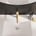 Waschtischarmatur Armatur Wasserhahn Badarmatur Delta Pi schwarz gold chrom TOP Qualität (id: 2300)