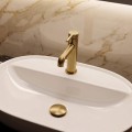 Waschtischarmatur Armatur Wasserhahn Badarmatur Delta Pi schwarz gold chrom TOP Qualität (id: 2300)