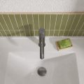 Waschtischarmatur Armatur Wasserhahn Badarmatur Delta Pi schwarz gold chrom TOP Qualität (id: 2300)