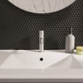 Waschtischarmatur Armatur Wasserhahn Badarmatur Delta Pi schwarz gold chrom TOP Qualität (id: 2300)