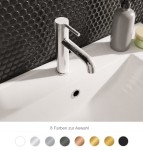 Waschtischarmatur Armatur Wasserhahn Badarmatur Delta Pi schwarz gold chrom TOP Qualität