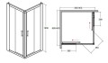 Duschkabine Viereck 90x90 x 190 cm Dusche transparentes Glas Modern (id: 180)