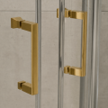 Duschkabine Modern 80x80x190 cm Easy Clean Viereck gold gebürstet (id: 2301)
