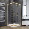 Duschkabine Modern 90x90x190 cm Easy Clean Viereck gold gebürstet (id: 2302)