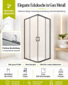 Duschkabine Modern 80x80x190 cm gun metall Easy Clean Viereck (id: 2303)