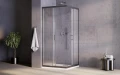 Duschkabine Modern 80x80x190 cm gun metall Easy Clean Viereck (id: 2303)