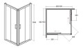 Duschkabine Modern 90x90x190 cm gun metall Easy Clean Viereck (id: 2304)