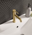 Waschtischarmatur Armatur Wasserhahn Badarmatur Delta Pi gold TOP Qualität (id: 2306)
