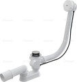 ABLAUFGARNITUR für BADEWANNE SIPHON ø52 MM weiß/chrom ALCAPLAST A51B Länge 57 cm (id: 2307)