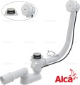 ABLAUFGARNITUR für BADEWANNE SIPHON ø52 MM weiß/chrom ALCAPLAST A51B Länge 57 cm (id: 2307)