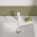 Waschtischarmatur Armatur Wasserhahn Badarmatur Delta Pi weiß TOP Qualität (id: 2311)