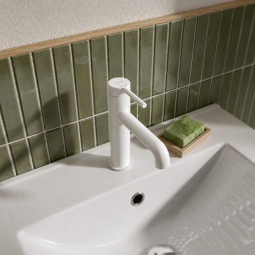 Waschtischarmatur Armatur Wasserhahn Badarmatur Delta Pi weiß TOP Qualität (id: 2311)