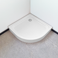 Duschwanne 90x90 x 5 x 15 cm Ben-3 R55 Viertelkreis Antirutschoberfläche Duschtasse + Siphon (id: 2312)