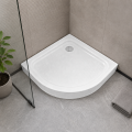 Duschwanne 90x90 x 5 x 15 cm Ben-3 R55 Viertelkreis Antirutschoberfläche Duschtasse + Siphon (id: 2312)