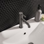 Waschtischarmatur Armatur Wasserhahn Badarmatur Delta Pi graphit gebürstet TOP Qualität 