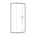 Duschkabine Modern 90x90x190 cm Easy Clean Viertelkreis gold gebürstet (id: 2316)