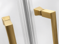 Duschkabine Modern 90x90x190 cm Easy Clean Viertelkreis gold gebürstet (id: 2316)