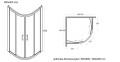 Duschkabine Modern 90x90x190 cm Easy Clean Viertelkreis gold gebürstet (id: 2316)