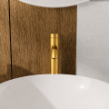 Waschtischarmatur Hohe Armatur Wasserhahn Badarmatur Delta Pi gold gebürstet TOP Qualität (id: 2319)