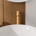 Waschtischarmatur Hohe Armatur Wasserhahn Badarmatur Delta Pi gold gebürstet TOP Qualität (id: 2319)