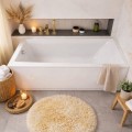 Badewanne mit Isolierung Linda 160x75 cm Antirutsch Thermobadewanne ecoThermoPro Rechteck + Siphon Viega (id: 2326)