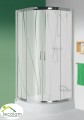 Duschkabine Dusche Viertelkreis Glas gemustert 90x90 x 190 cm R55 KP4