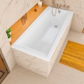 Badewanne mit Isolierung Linda 160x75 cm Antirutsch Thermobadewanne ecoThermoPro Rechteck + Siphon Viega (id: 2326)