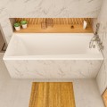 Badewanne mit Isolierung Linda 160x75 cm Antirutsch Thermobadewanne ecoThermoPro Rechteck + Siphon Viega (id: 2326)